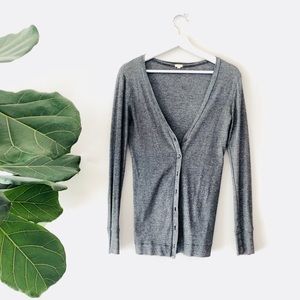 J.Crew thin black/white striped cotton cardigan